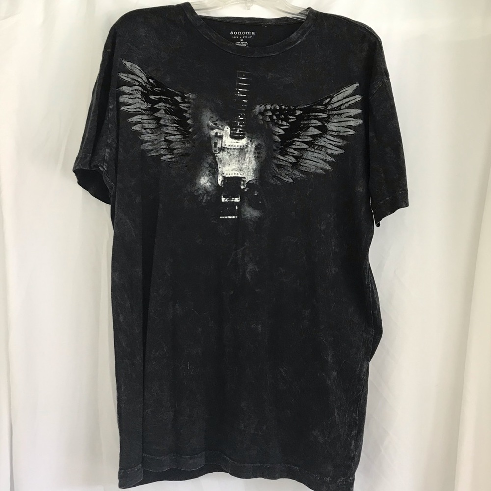 Sonoma Life + Style Men’s T-Shirt, Black & White, Sz XL, New